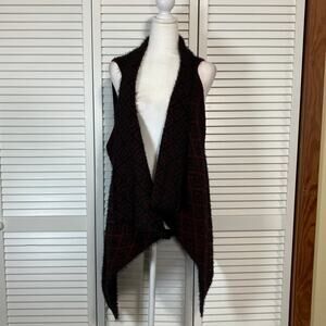 NWT Rewired Clothing Sleeveless Long Draped Cardigan Reversable One Size